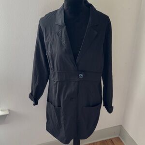 Med Couture E-Z Fkex button up black‎ jacket coat Sz 12